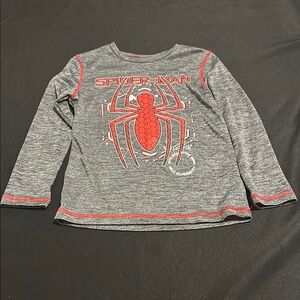 Spider-Man Gray Kids Long Sleeve Activewear Shirt